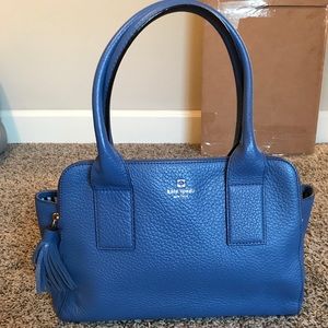 Blue Kate Spade Tassel Satchel